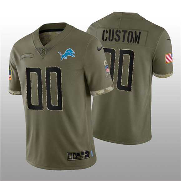 Men's Detroit Lions ACTIVE PLAYER Custom 2022 Olive Salute To Service Limited Stitched Jersey,We sell and wholesale Men's Detroit Lions ACTIVE PLAYER Custom 2022 Olive Salute To Service Limited Stitched Jersey on line form chian!